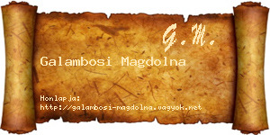 Galambosi Magdolna névjegykártya