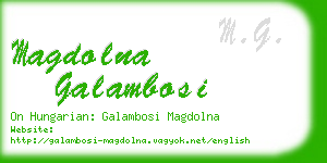 magdolna galambosi business card